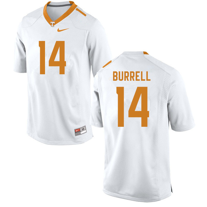 Men #14 Warren Burrell Tennessee Volunteers College Football Jerseys Sale-White